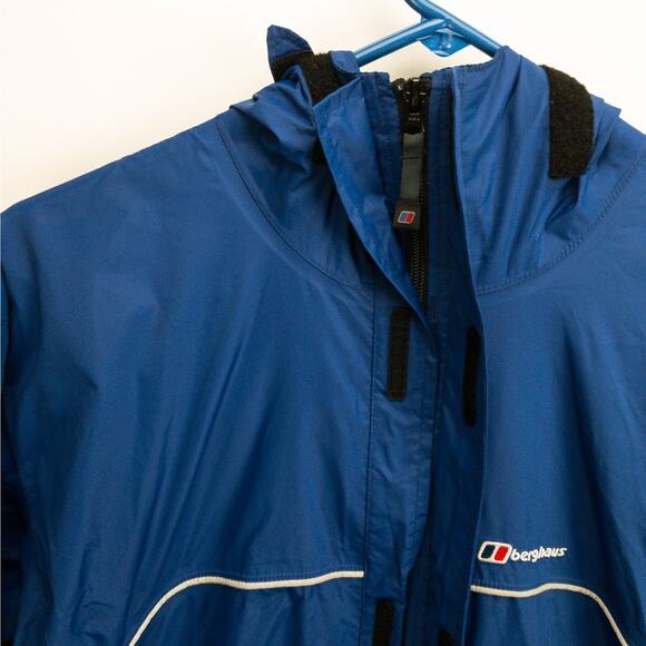 Berghaus Hooded Rain Jacket Mens XS Small Blue Waterproof Hiking Outdoor - Picture 6 of 14